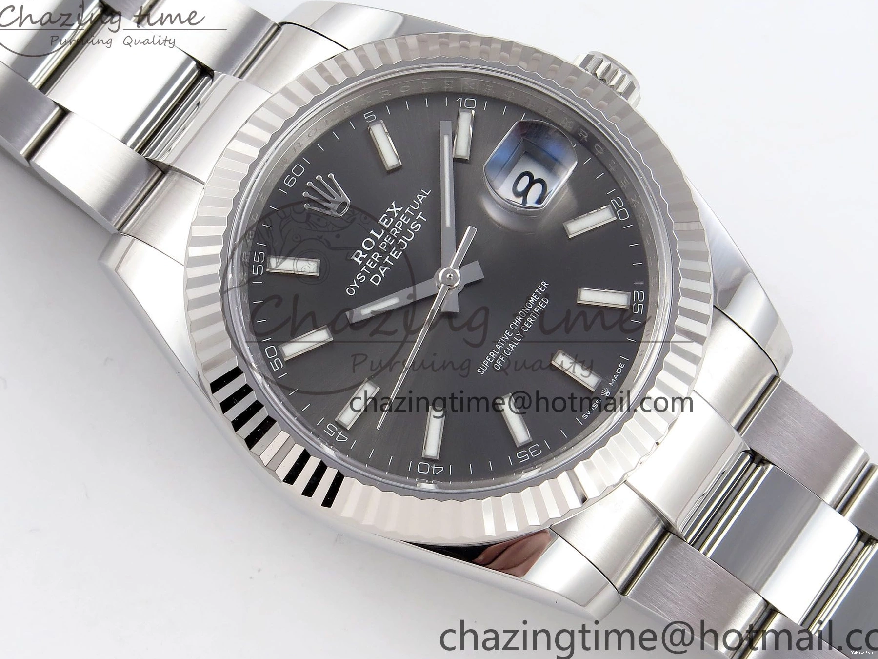 VR3235 DateJust 904L Dial on SS Edition Steel Best Bracelet Gray 41 Oyster 126334 1:1 C+F 0517